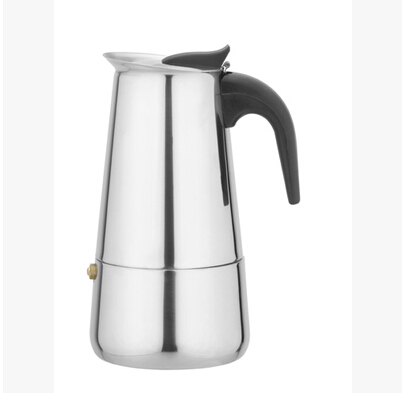 Stainless Steel  Mocha Espresso Maker Stovetop Coffemaker 200ml 4 Cups Coffee Pot