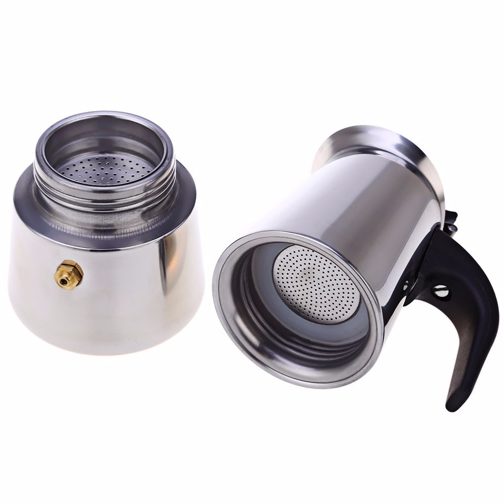 300ml 6 Cups Stainless Steel Mocha Espresso Maker Stovetop Percolator Coffee Pot