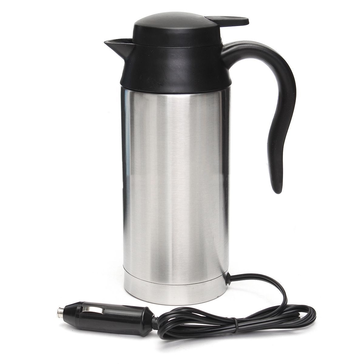 24V/12V Stainless Steel Electric In-Car Kettle Car Travel Heating Water Bottle 750ml