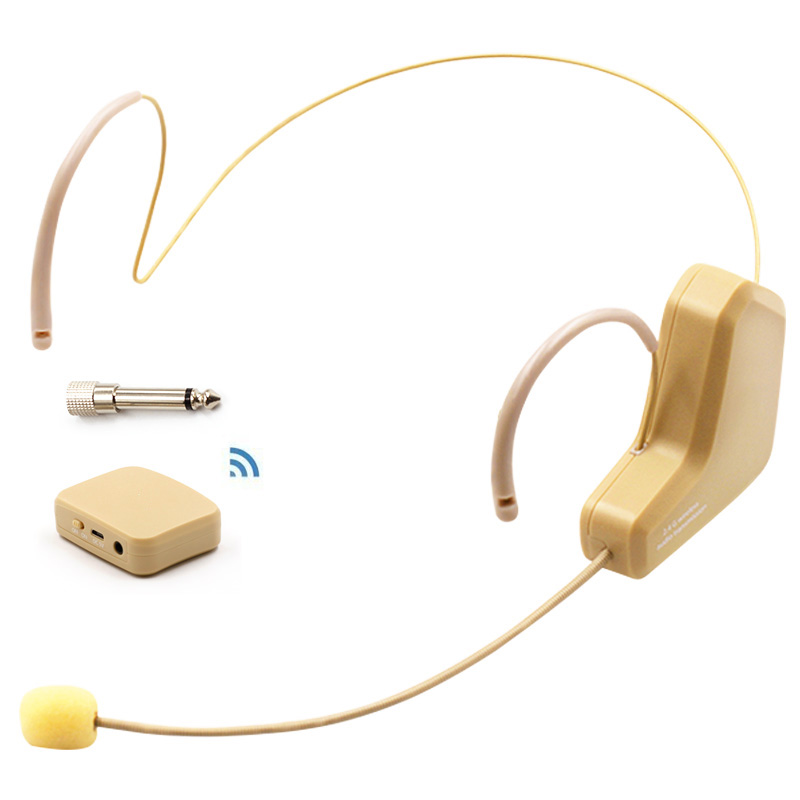 Professional 2.4G Dynamic Wireless Head-mounted Headset Microphone Flexible Voice Amplifier