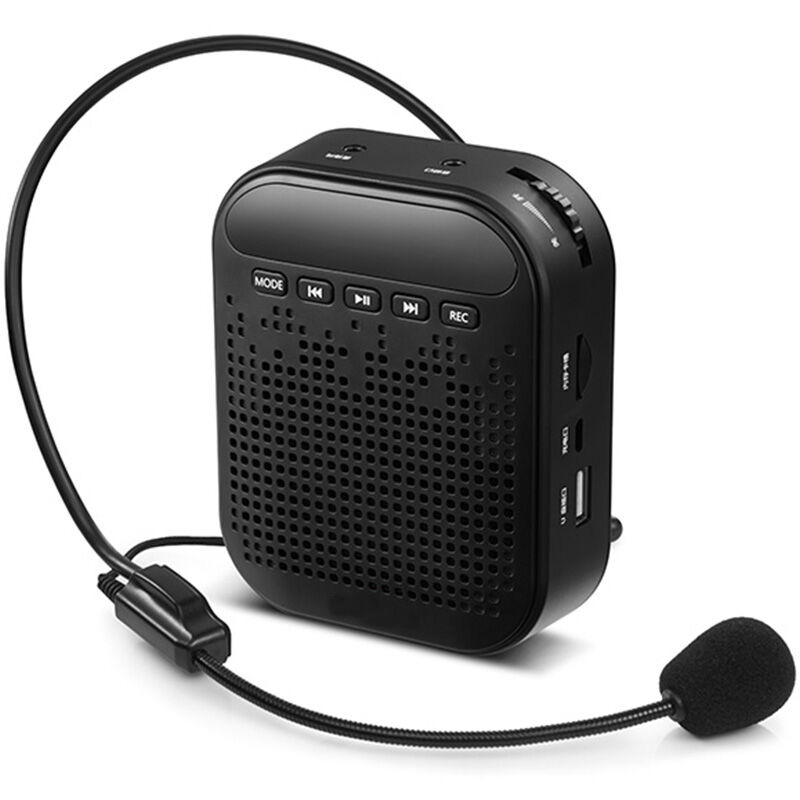 Portable Rechargeable Voice Amplifier Microphone Loudspeaker for Teaching Guide
