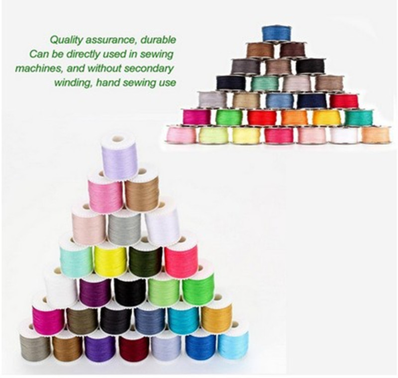 Shevi 60PCS Sewing Thread Mixed Colors Sewing Kit For Sewing Machine Heavy Duty Metal Bobbin