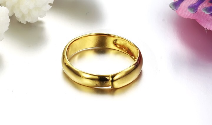 2pieces/Set Wedding Rings Holiday Gift Classic type Gold Ring for Couples Lovers and Friends