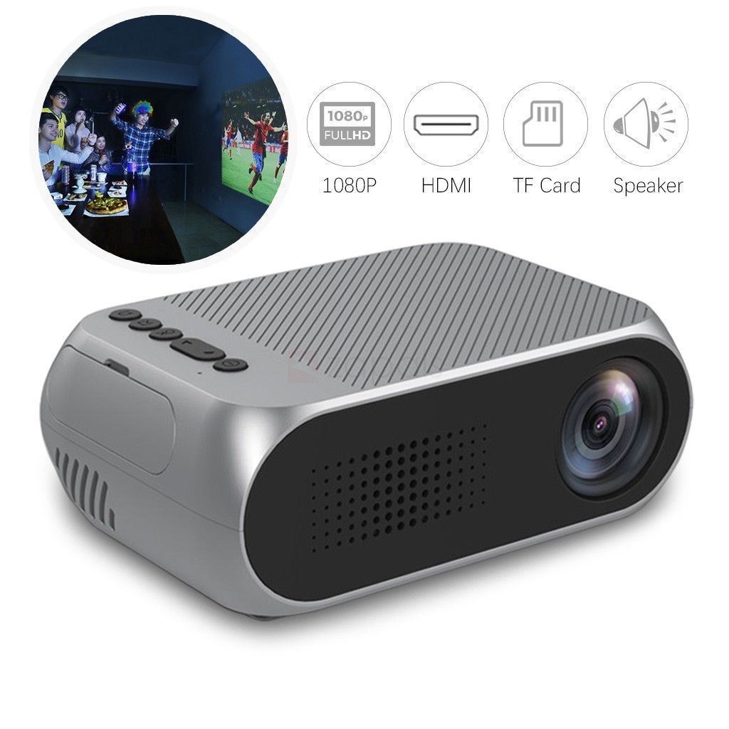 Mini Home and Office Portable LED Projector HDMI TV Theater 1080P Support Max 80 inch​es