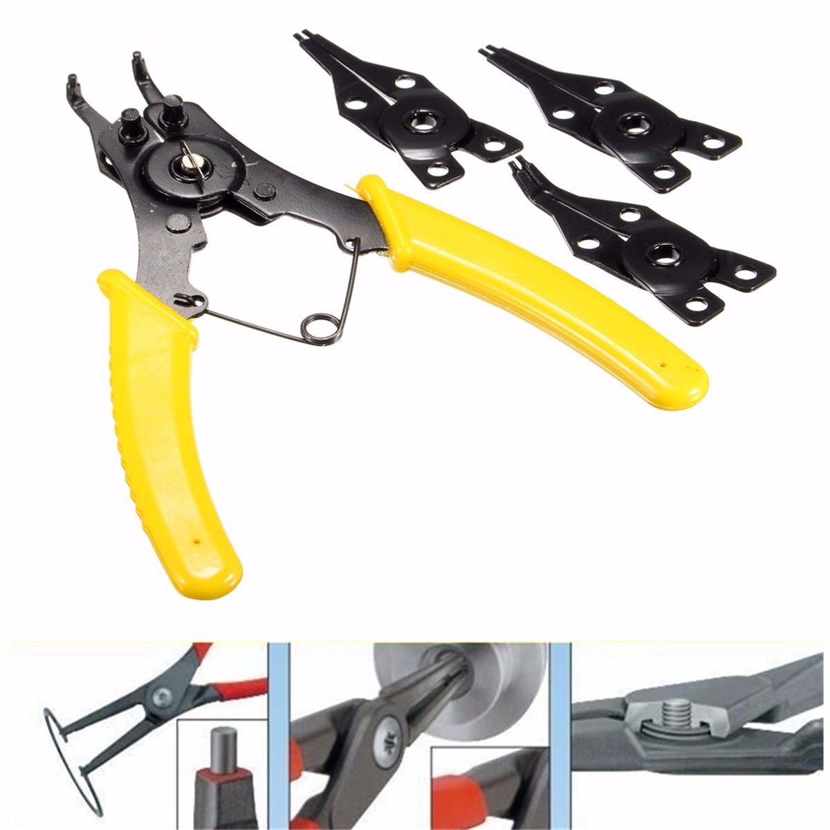 Multifunction Retaining Ring Pliers Circlip Pliers Removable Spring Clamp
