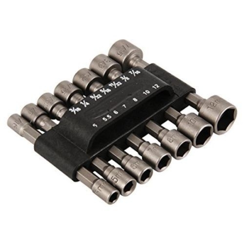 14pcs Power Nut Driver Drill Bit Set Metric Socket Wrench Screw 1/4&quot;
