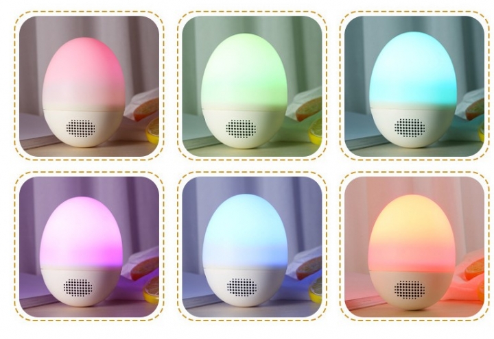 Roly-Roly Doll Type Bluetooth Speaker Chageable Colour Light ABS Soft Silcon Materials