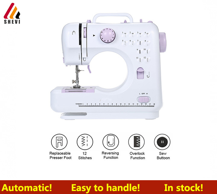 Shevi Home Tool 12Stitches Automatic Sewing Machine Knitting Machine Multifunction Presser UK plug