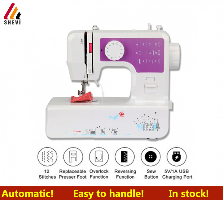 Shevi Home Tool Portable Double Speed Automatic Thread Mini Sewing Machine with Lighting Lamp