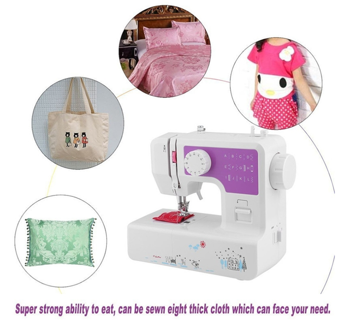 Shevi Home Tool Portable Double Speed Automatic Thread Mini Sewing Machine with Lighting Lamp