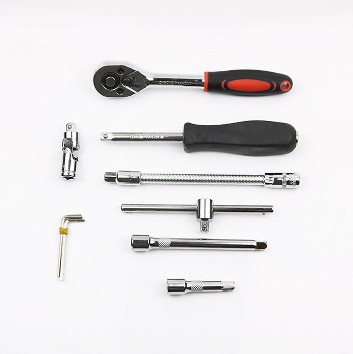 46pc Assorted Socket Set Ratchet Tool Torque Wrench Set Car Maintenance Tools