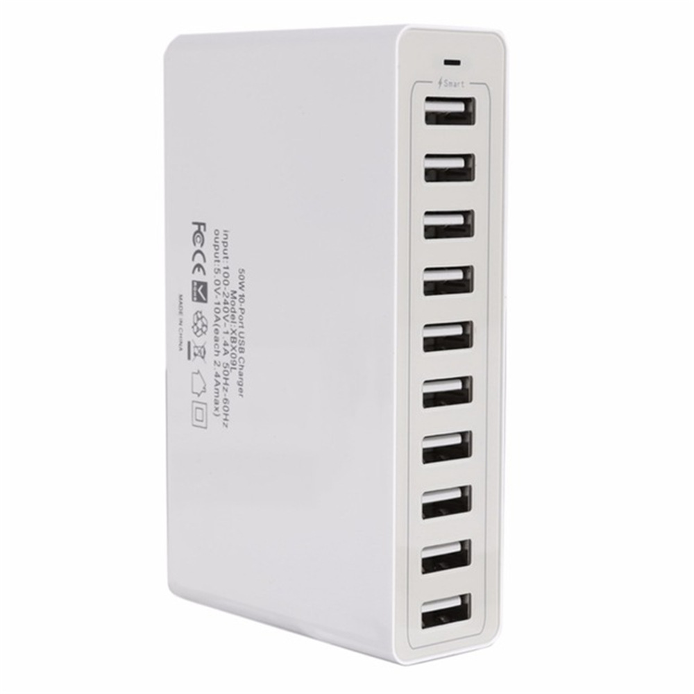 Fast charging 10 Port Multiple USB Charger Smart Quick Charge usb Charger For iPhone xiaomi