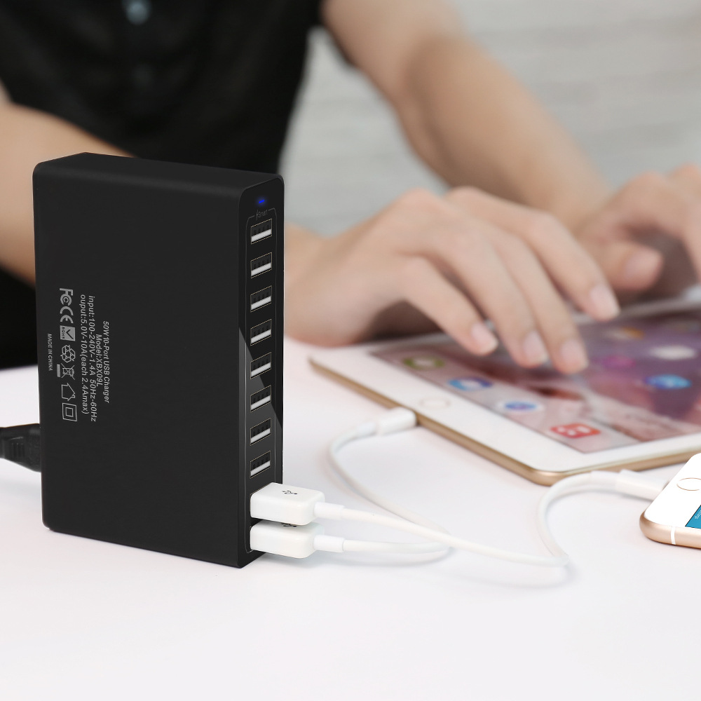 Fast charging 10 Port Multiple USB Charger Smart Quick Charge usb Charger For iPhone xiaomi