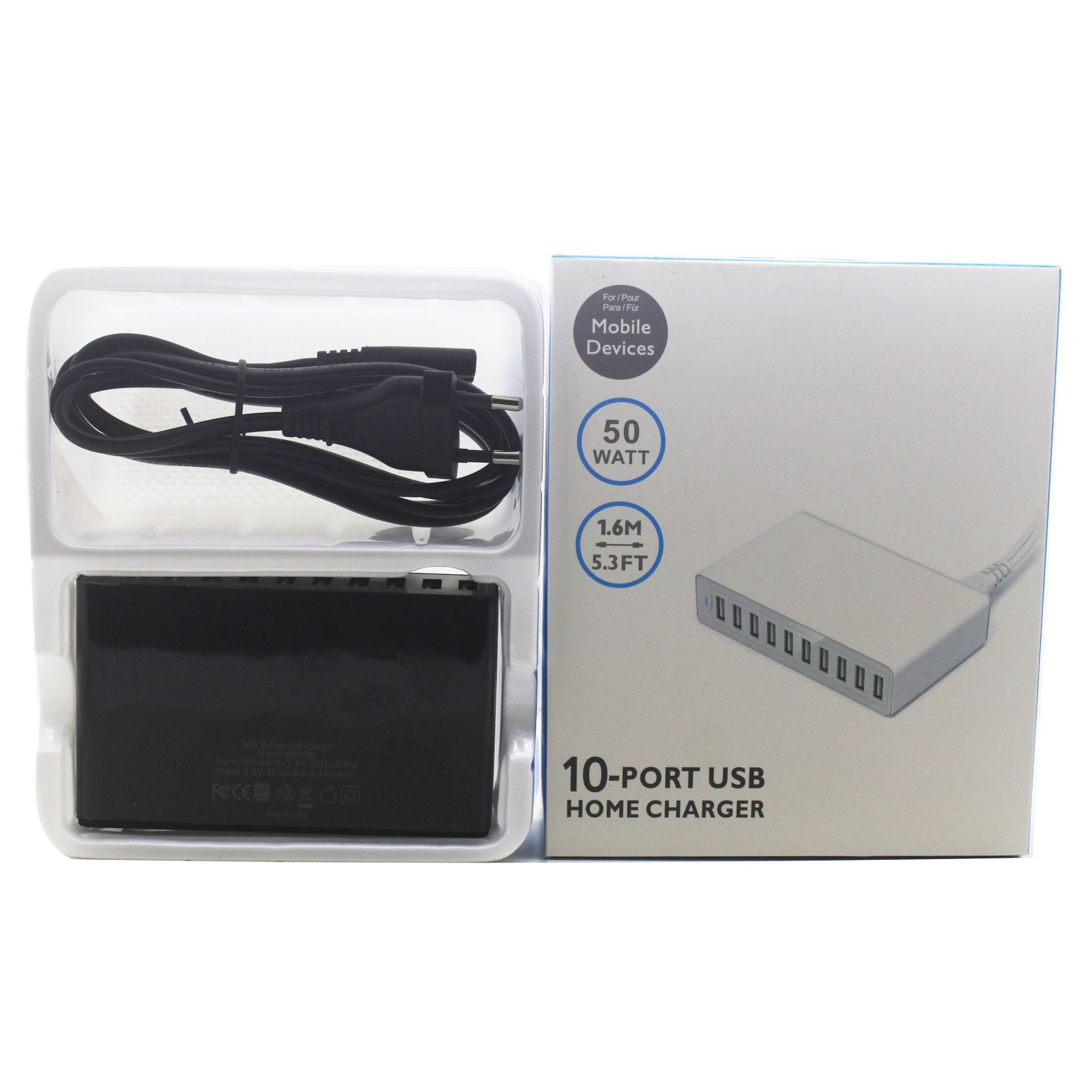 Fast charging 10 Port Multiple USB Charger Smart Quick Charge usb Charger For iPhone xiaomi