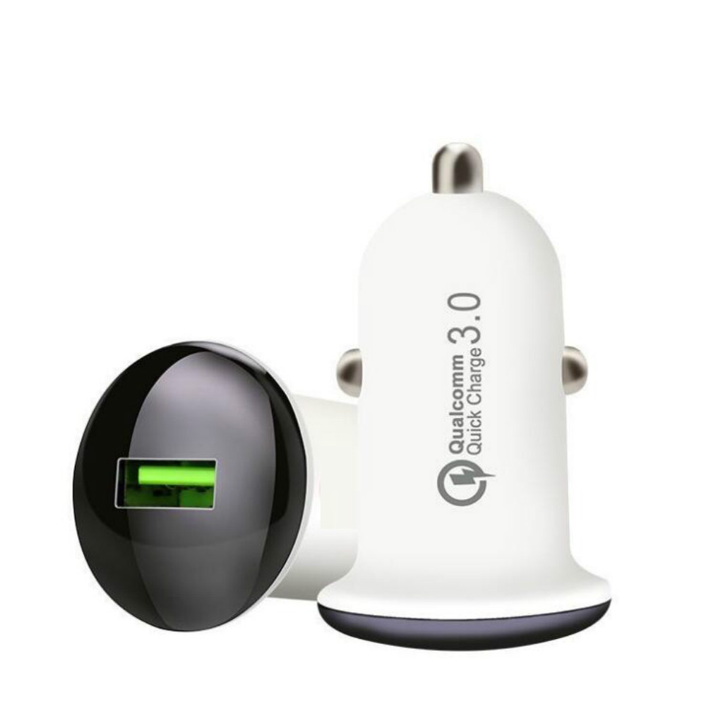 MiniCar USB Fast Charger Adapter Quick Charge 3.0 Car-Charger For Xiaomi One plus 5T Mobile Phones