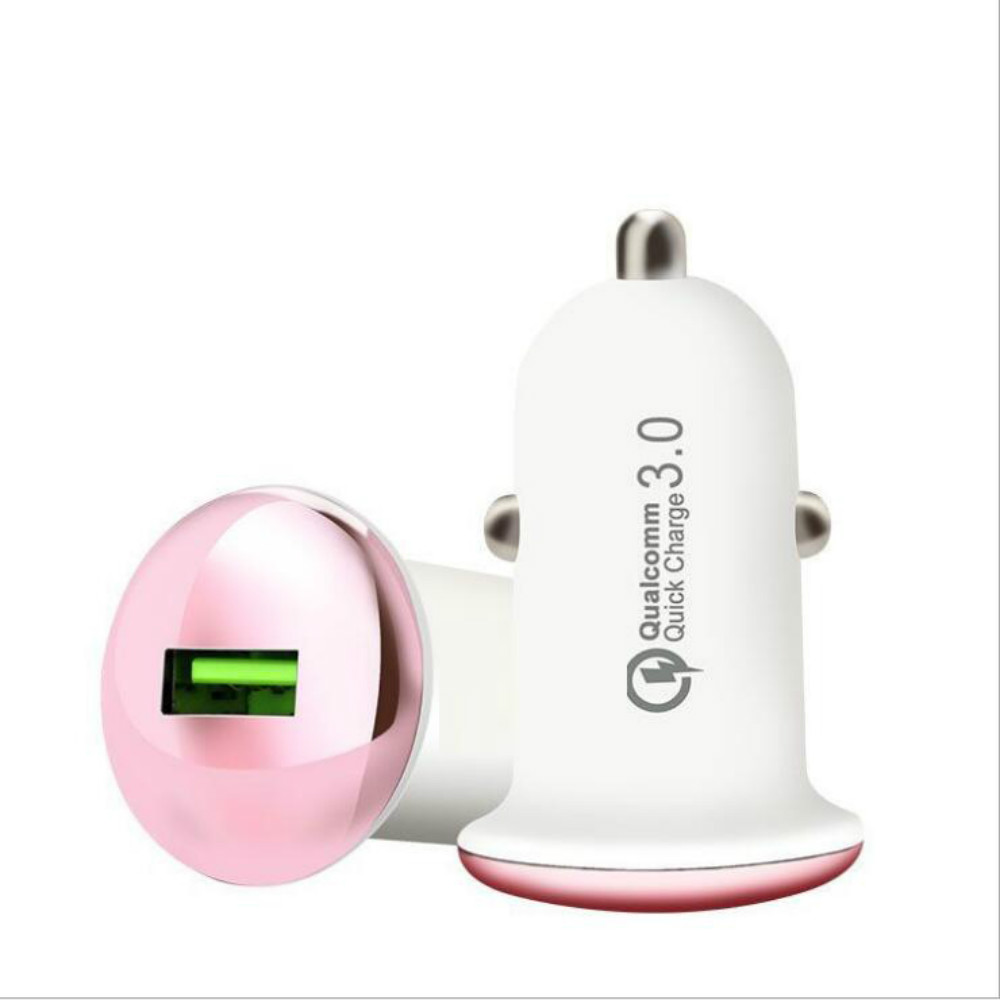 MiniCar USB Fast Charger Adapter Quick Charge 3.0 Car-Charger For Xiaomi One plus 5T Mobile Phones