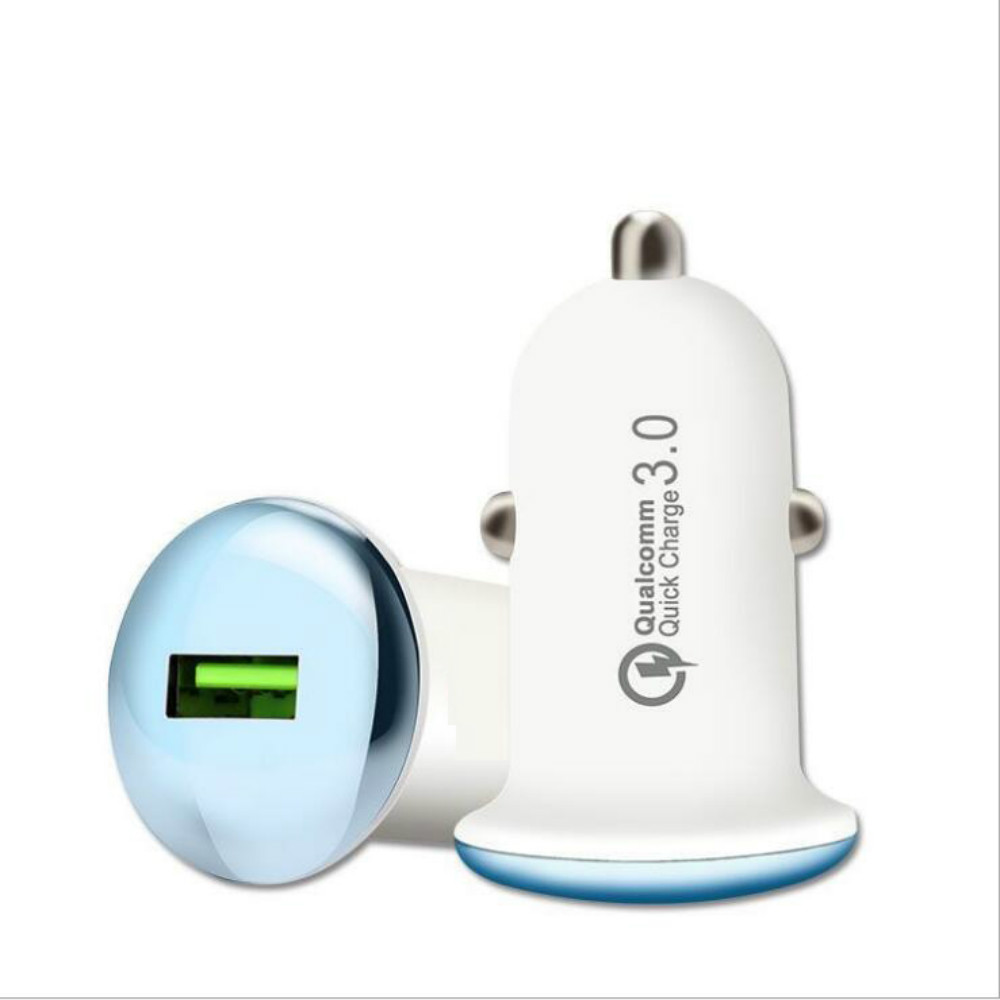 MiniCar USB Fast Charger Adapter Quick Charge 3.0 Car-Charger For Xiaomi One plus 5T Mobile Phones