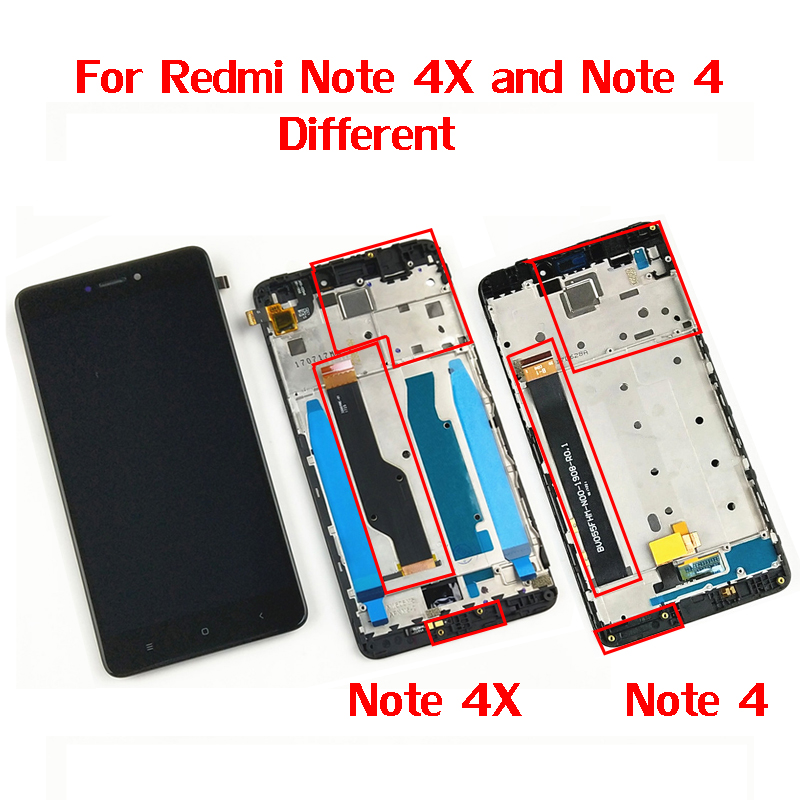 For Xiaomi Note 4 Global Version LCD Redmi Note 4X Touch Screen 3G RAM Snapdragon 625