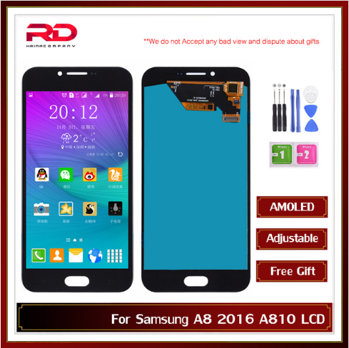 AMOLED Display For Samsung Galaxy A8 2016 A810F Display w/Touch Screen Digitizer A8100 LCD