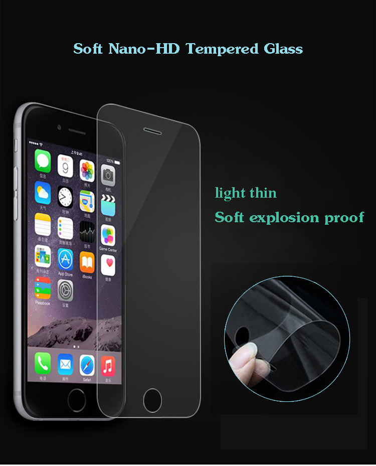 2PCS/LOT Nano-HD proof Screen Protector for iphone 7 8 7plus 8plus Anti-Explosion glass film