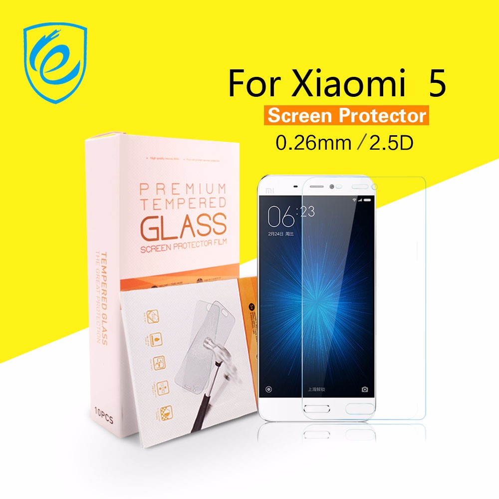 2PC/LOT 2.5D 0.26mm Premium Glass Film for Xiaomi Redmi 2 Note 2 Note 3 Mi5 Mi3 Mi4 Screen Protector