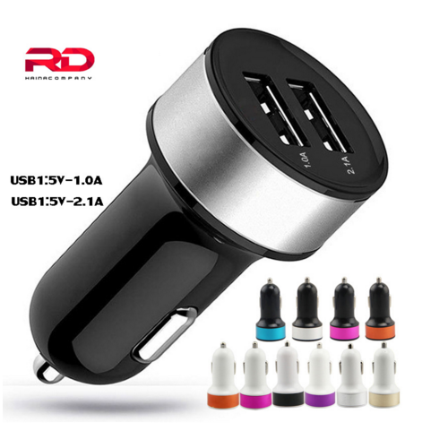 Dual Port USB Car Charger For iPhone Adapter Car-Charger For Samsung Huawei Xiaomi 5V 1A