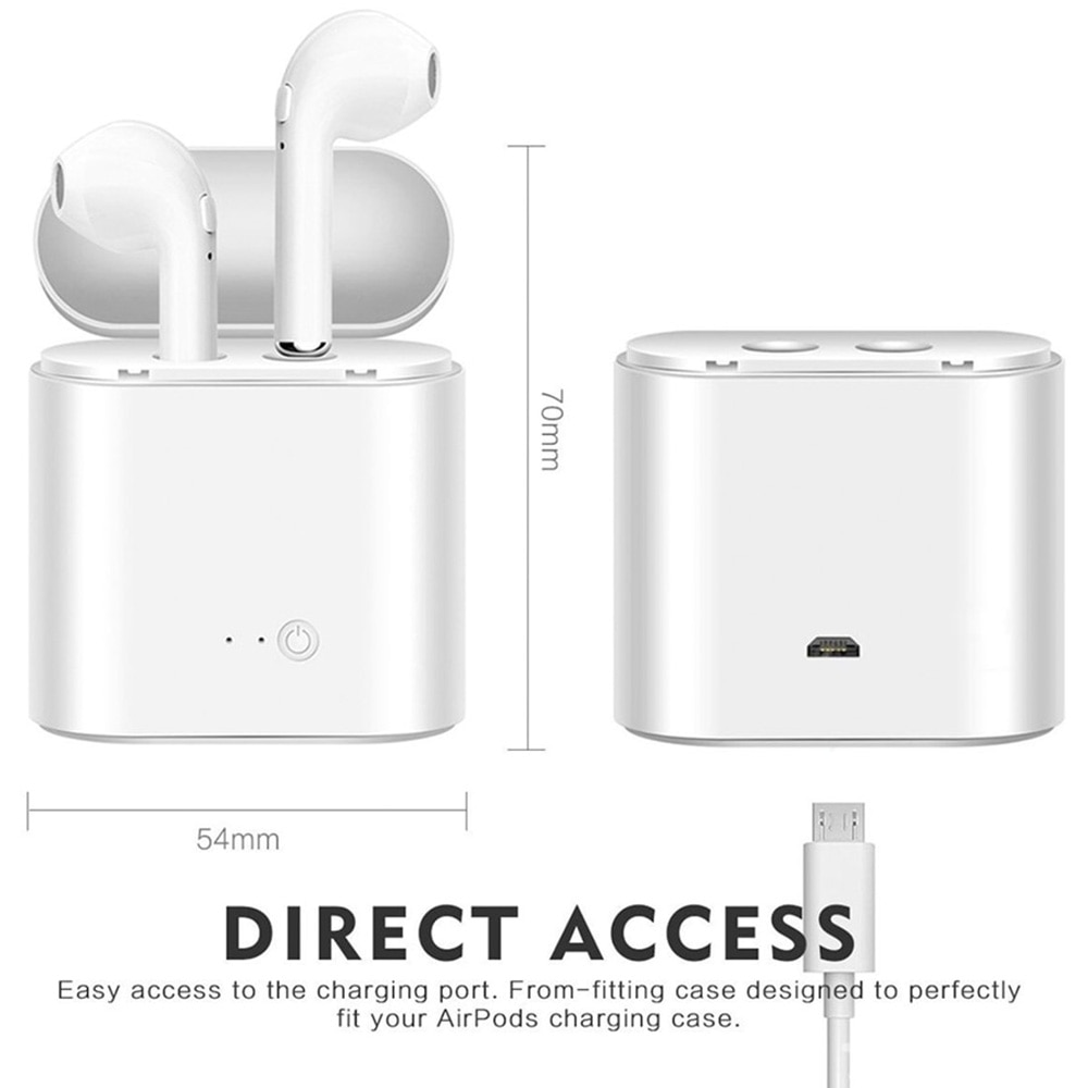 TWS Wireless Bluetooth Earphones I7 Sport Earbuds Headset i7s With Mic For Xiaomi Samsung Huawei