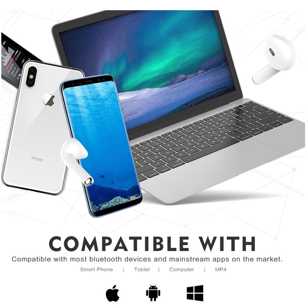 TWS Wireless Bluetooth Earphones I7 Sport Earbuds Headset i7s With Mic For Xiaomi Samsung Huawei