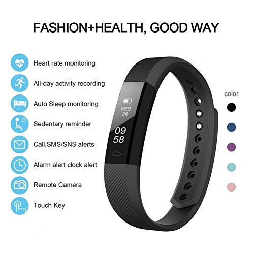 Wristband Smart Bracelet Pedometer Fitness Tracker Waterproof Heart Rate Monitor Sport Smartband