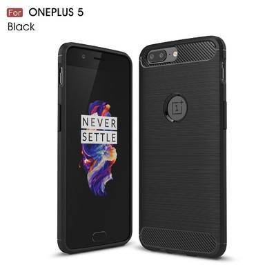 OnePlus 5 Case,Slim Thin Carbon Fiber Scratch Resistant Shock Absorption Soft TPU Protective Cover