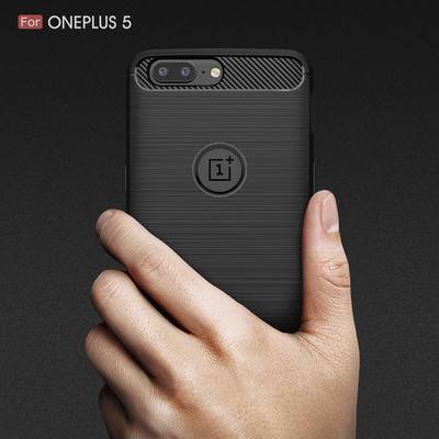 OnePlus 5 Case,Slim Thin Carbon Fiber Scratch Resistant Shock Absorption Soft TPU Protective Cover