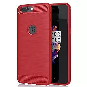 OnePlus 5 Case,Slim Thin Carbon Fiber Scratch Resistant Shock Absorption Soft TPU Protective Cover