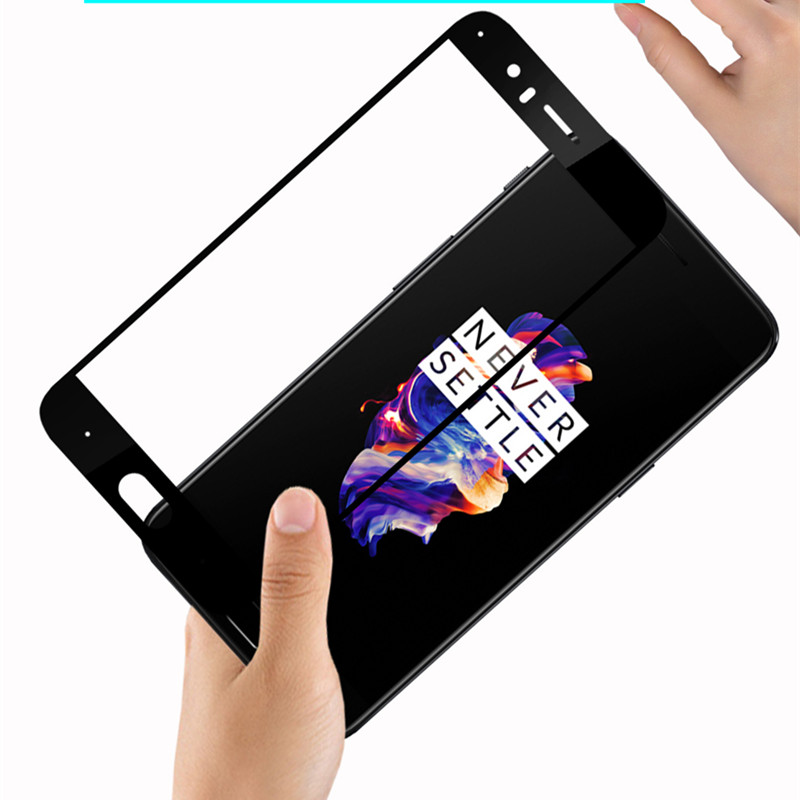 OnePlus 5 screen protector tempered glass oneplus 5 oneplus5 full cover black protective film