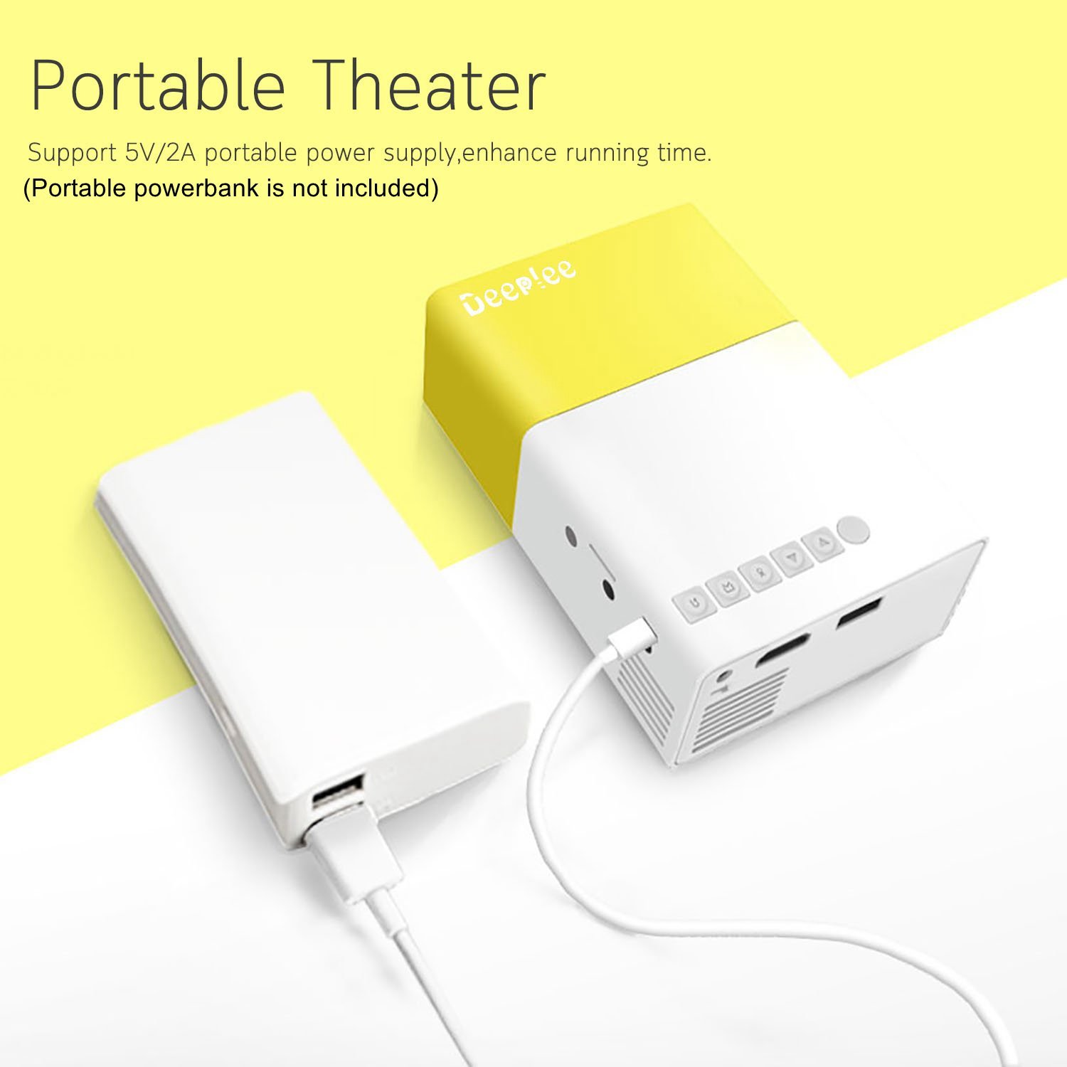 YG300 Mini Projector Full HD Portable LED Projectors Hometheater cinema tv android