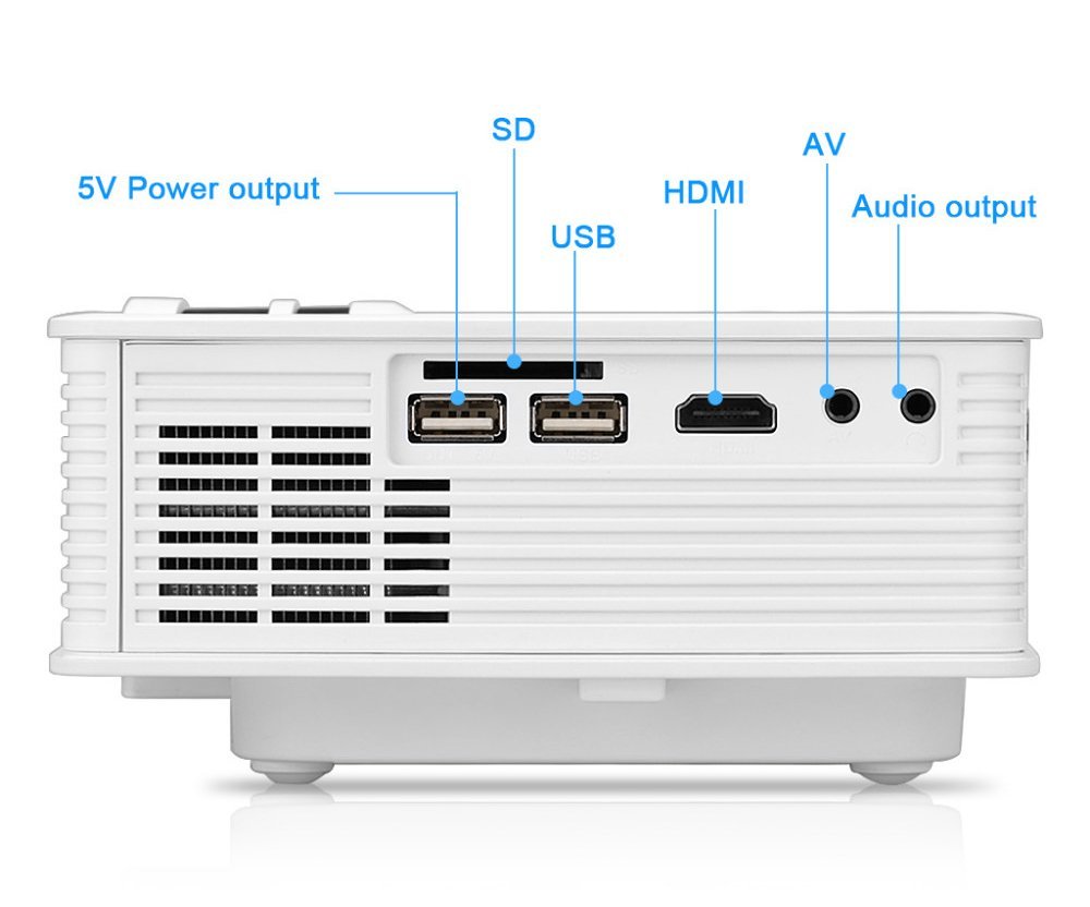 GP-9 HD WIFI Home Mini Portable LED Projector Multimedia Player Wireless Support USB SD HDMI AV