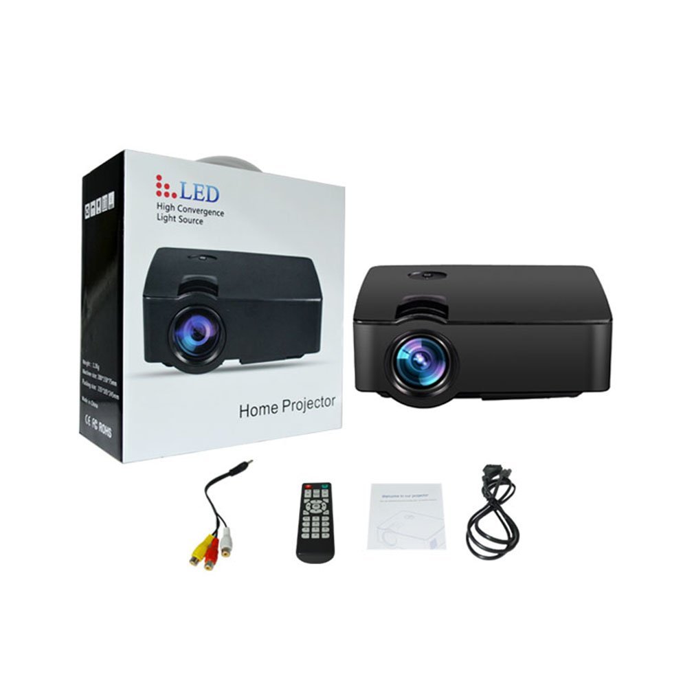 Home Video Projector E08 LCD Family Theater Projector Portable Multimedia 1500 Lumens
