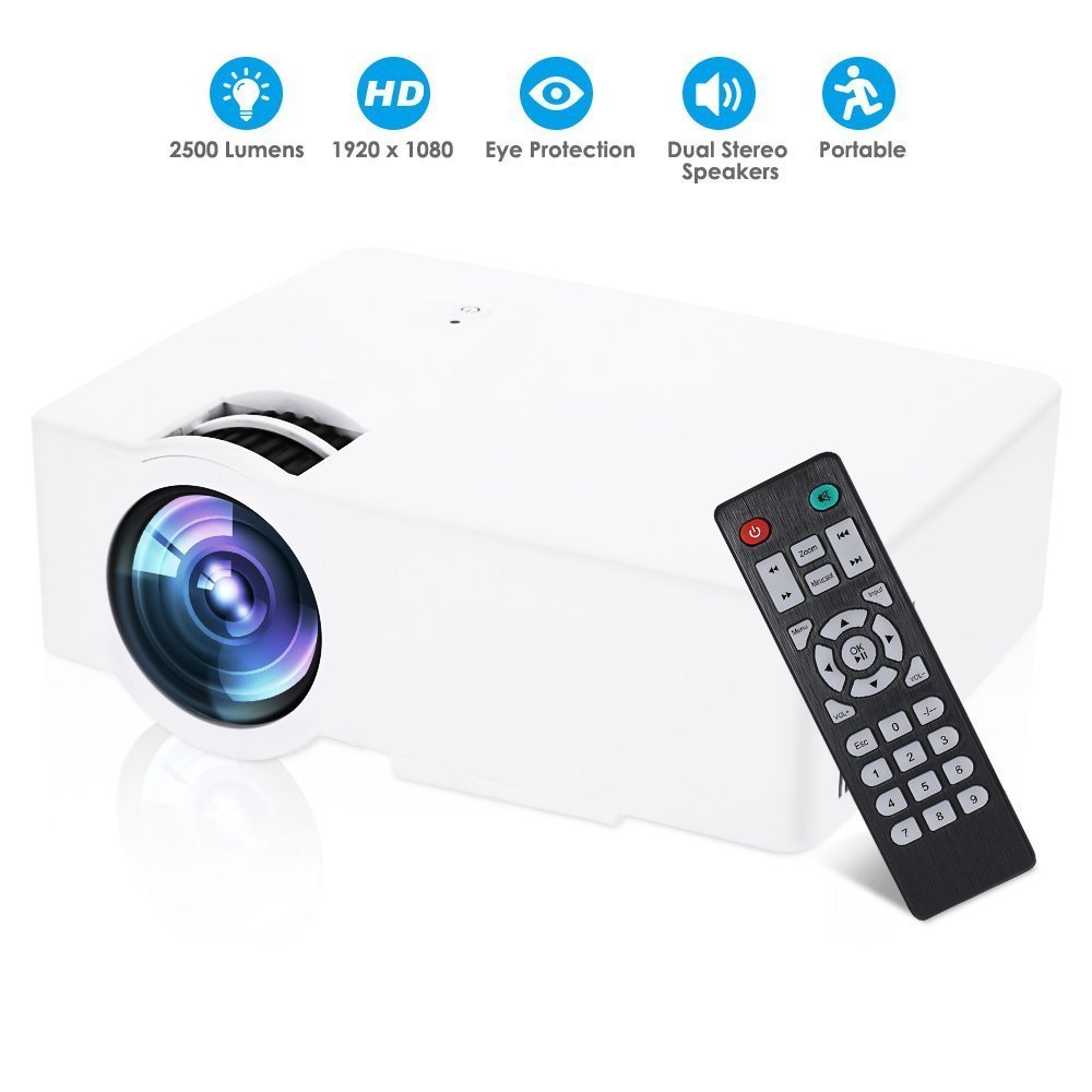 Home Video Projector E08 LCD Family Theater Projector Portable Multimedia 1500 Lumens