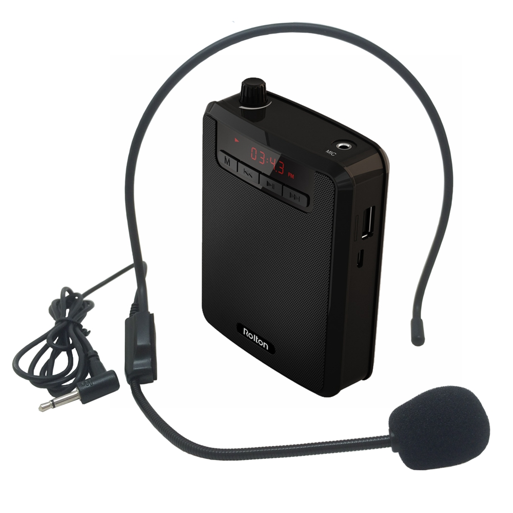Mini Portable speaker With Microphone Voice Amplifier Booster Megaphone Speaker FM TF For Tour Guide
