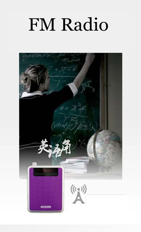 Mini Portable speaker With Microphone Voice Amplifier Booster Megaphone Speaker FM TF For Tour Guide