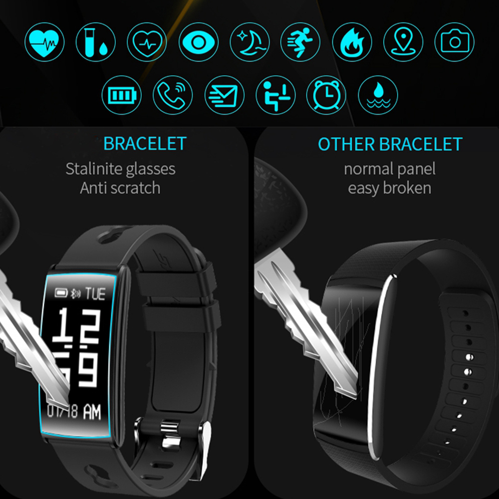 Smart Bracelet Wristband Pulse Band Pedometer Fitness Monitor Activity Tracker Electronics Devices
