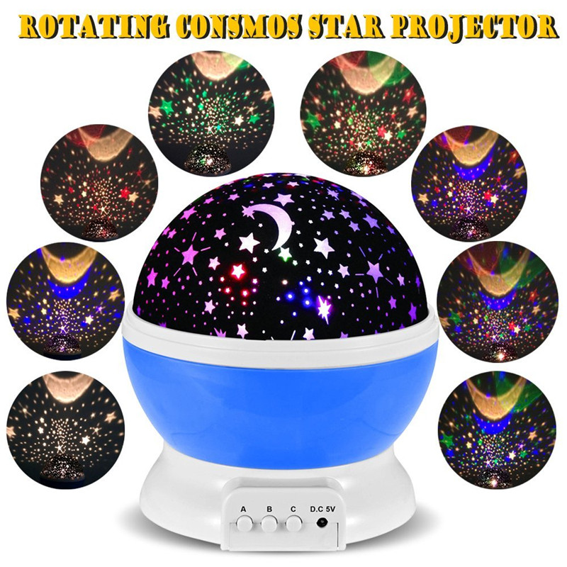 Romantic Rotating Star Moon Sky Night Projector Light Lamp Projection high quality Kids Bed Lamp