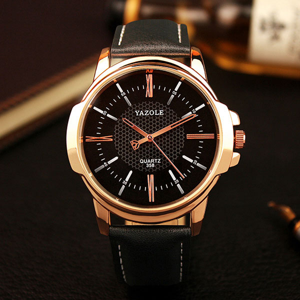 Rose Gold Wrist Watch Men Top Brand Luxury Famous Male Clock Quartz Watch Gold Wrist Watch