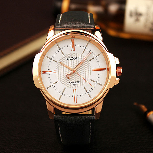 Rose Gold Wrist Watch Men Top Brand Luxury Famous Male Clock Quartz Watch Gold Wrist Watch