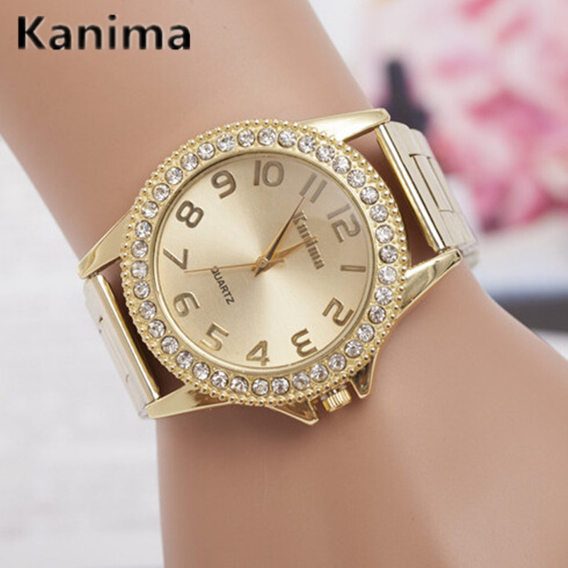Lovers Quartz Watches Women Men Gold Wrist Watches Top Brand Luxury Female Male Clock Golden Watch