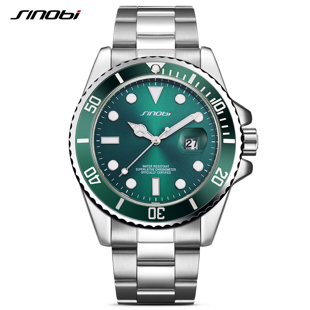 Casual Men Watch 2017 Waterproof Date Stainless Steel Band Luxury Mans Sports Quartz Watches Golden