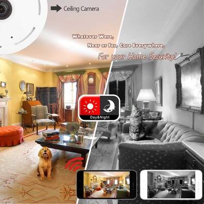 HD Wireless WIFI IP Camera Security Panoramic Indoor Fisheye CCTV Camera 360 Degree IR Night