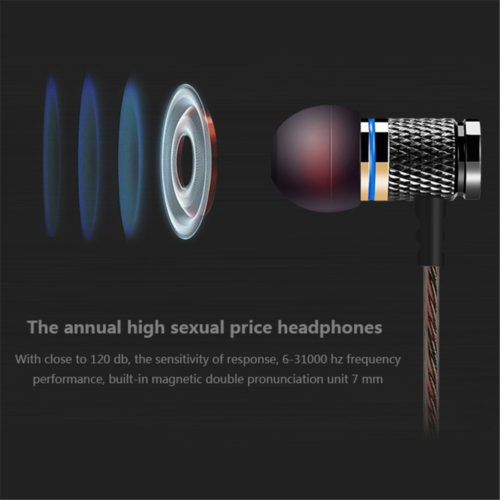 Professional In-Ear Earphone Metal Heavy Bass Sound Quality Music Earphone High-End Headset