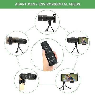 16x52 Dual Focus 66m/ 8000m Optics Zoom Monocular Telescopes, for Birds/Wildlife/hunting/camping