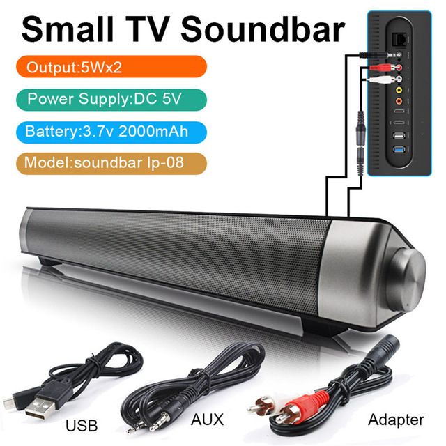 Sound Bar Wireless Subwoof Enhanced TV Remote Control Soundbar Card Plugging Bluetooth Speaker