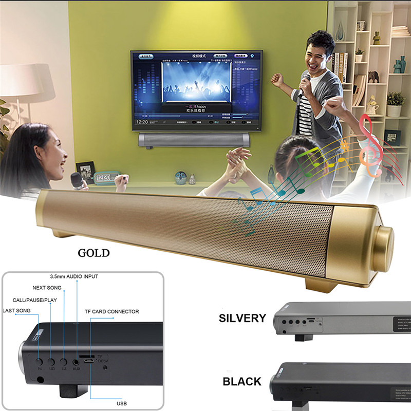 Sound Bar Wireless Subwoof Enhanced TV Remote Control Soundbar Card Plugging Bluetooth Speaker